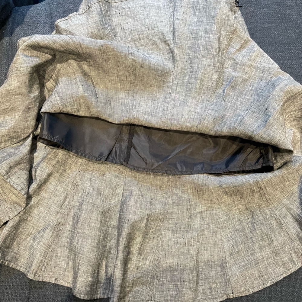 Mario Serrani Gray Midi Panel Flare Skirt - Picture 6 of 8